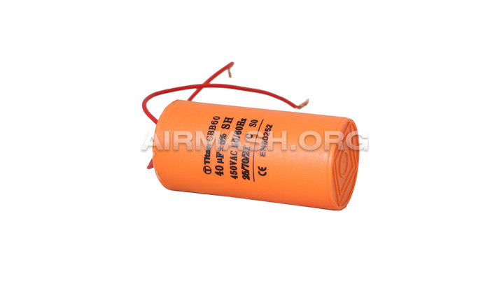 Конденсатор рабочий 40 мкФ/450; кп 40/450~/45x90/5/-25~70C/пл/4T, мар