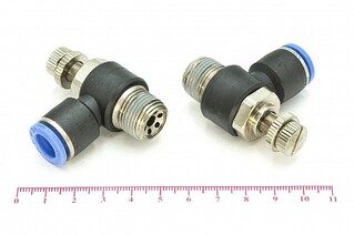 Фитинг угловой с дросселем SL10-03 (R3/8