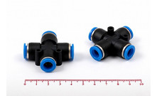 Фитинг пневматический цанговый пластиковый Х-образный D PZA 8
