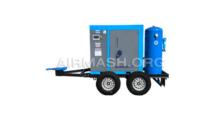 Компрессор винтовой<br>Airmash W-45 R500/8 на шасси