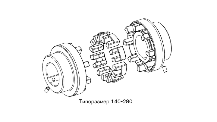 Элемент упругий  KTR  POLY-NORM типоразмер 200 T-PUR 84 Sh-A